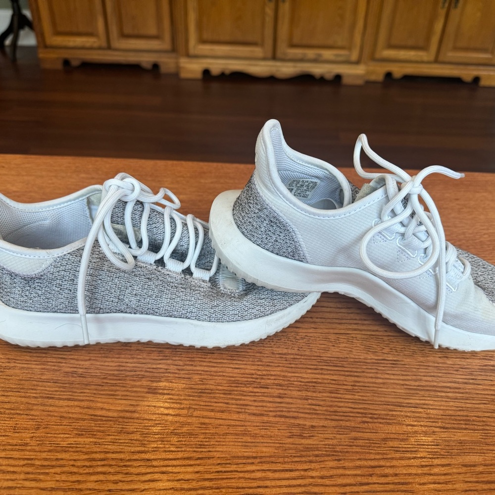 Adidas Light Gray and White Sneakers